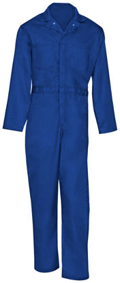 Picture of Electric Blue (DISCONTINUED COLOR) Twill Action Back Coverall- Long Sleeve