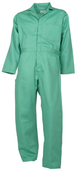 Picture of Proban®FR-7A® Visual Green Coverall (one chest pocket) -select sizes MADE IN THE USA
