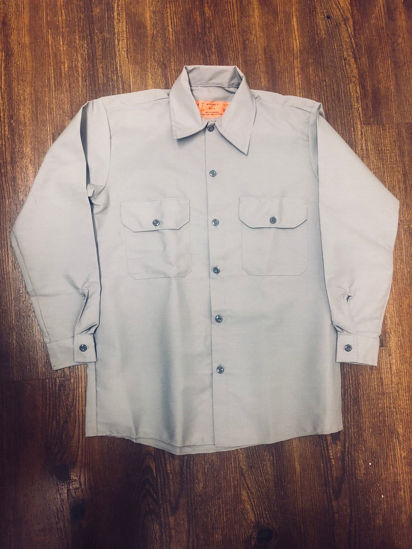 Picture of Gray Work Shirt with Flaps-Long & Short Sleeve-Men's and Boy's Sizes