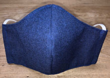Picture of Face Mask (worn behind the ears) with Filter Pocket for Men or Women-Navy Blue
