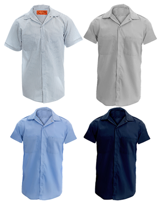 Picture of Concealed Gripper Front Shirt (with chest pockets)-Short Sleeve